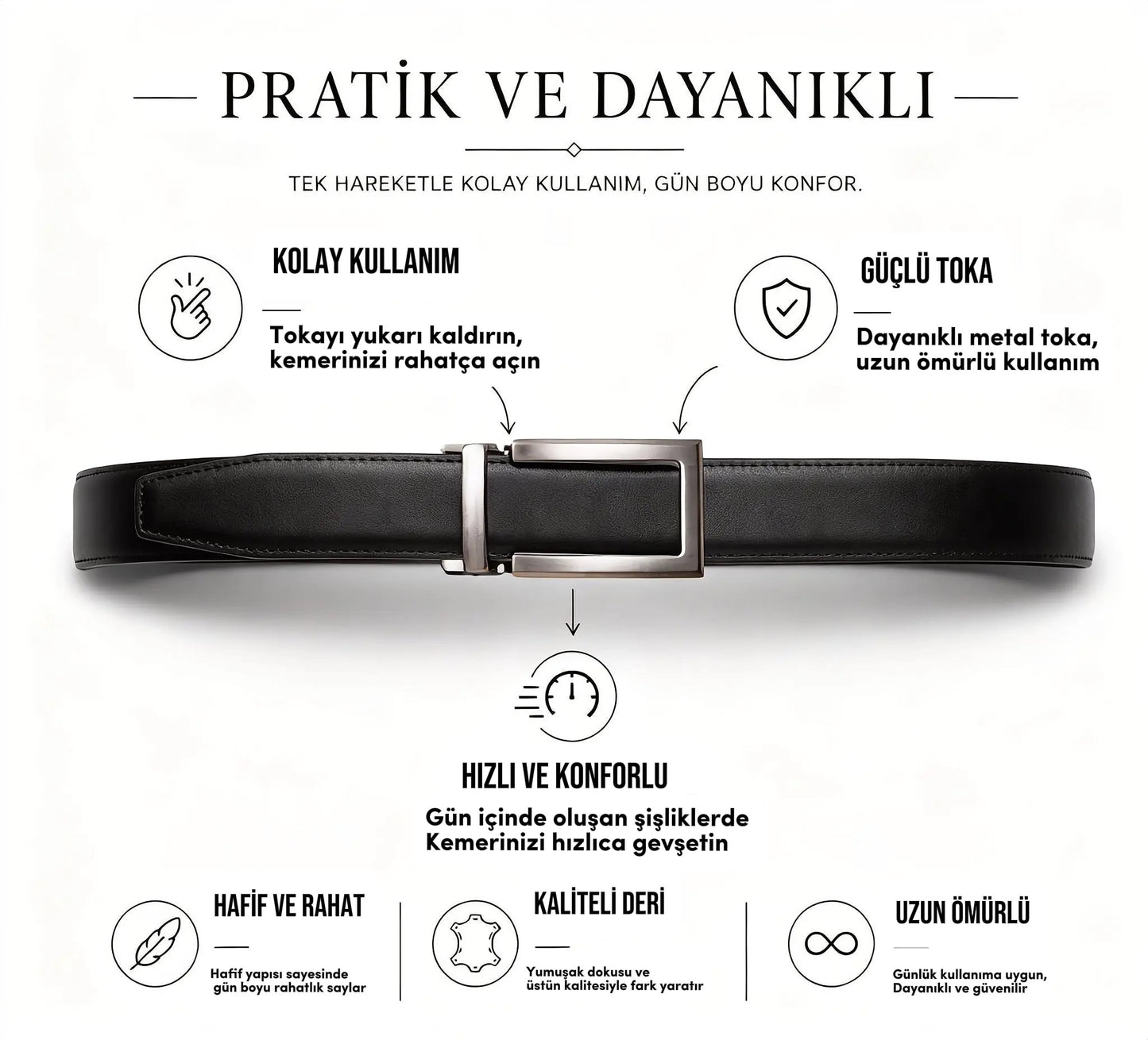 Velora Prestige Otomatik Deri Kemer